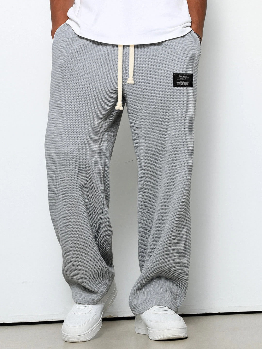 Pierce - Waffle Texture Drawstring Trousers