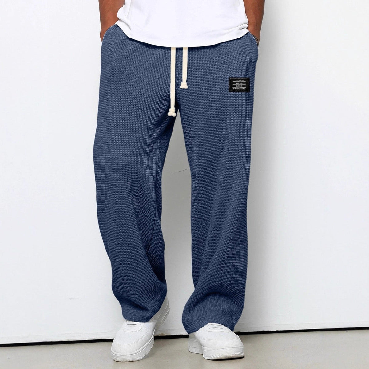 Pierce - Waffle Texture Drawstring Trousers