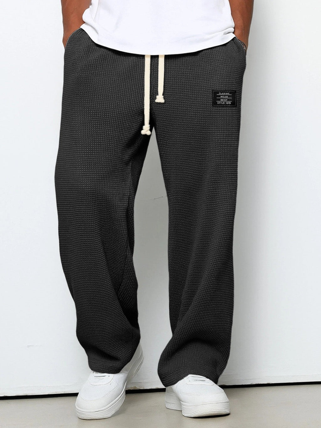Pierce - Waffle Texture Drawstring Trousers