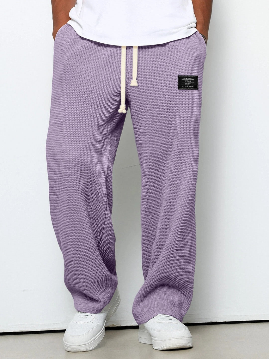 Pierce - Waffle Texture Drawstring Trousers