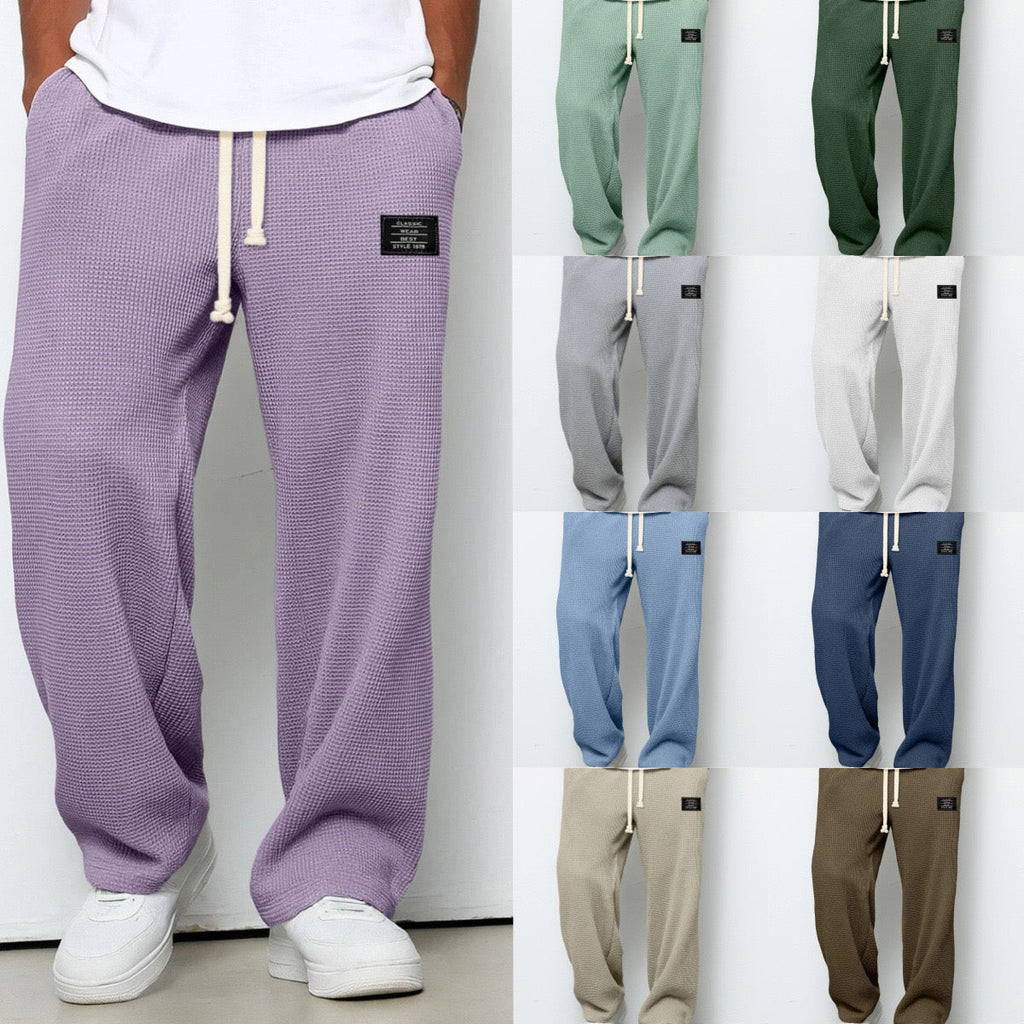 Pierce - Waffle Texture Drawstring Trousers