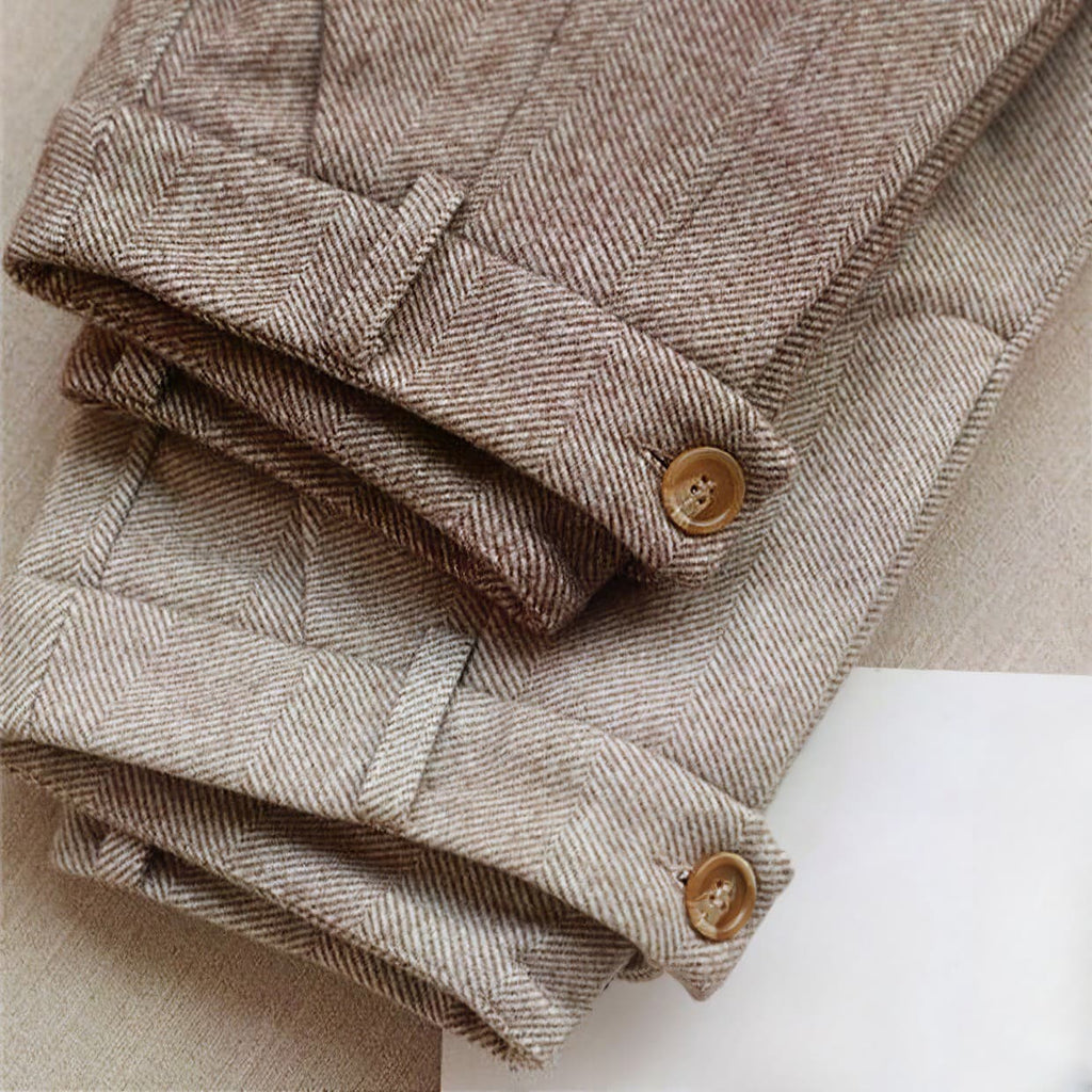 Clay - Herringbone Tailored Trousers