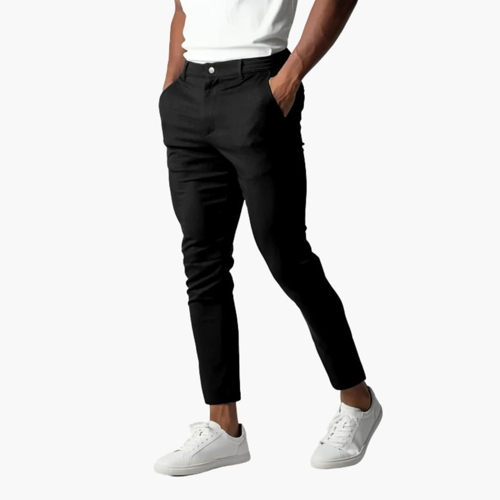 Cormac - Cropped Stretch Chino Trousers