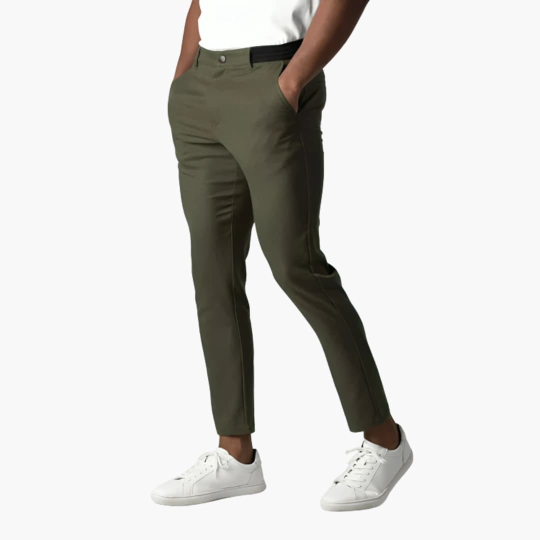 Cormac - Cropped Stretch Chino Trousers