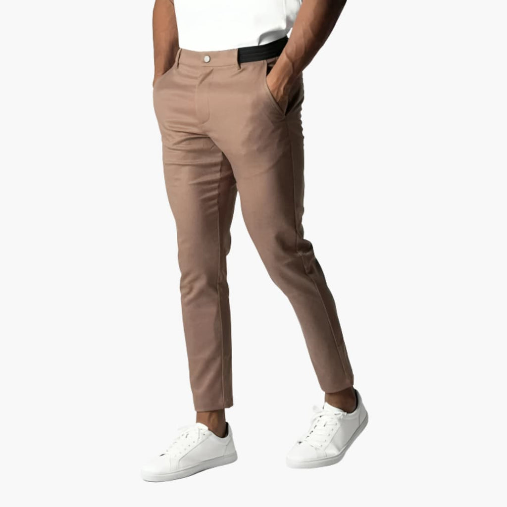 Cormac - Cropped Stretch Chino Trousers