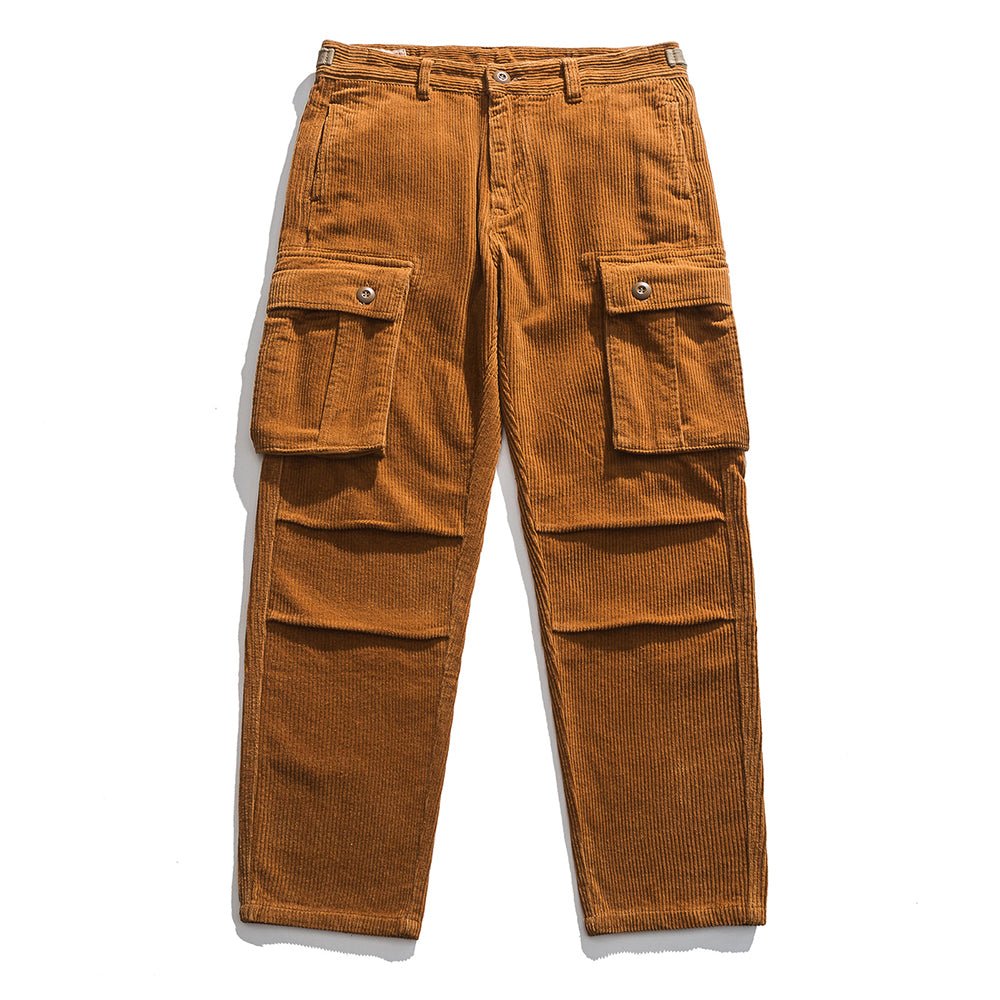 Kent - Tan Corduroy Cargo Trousers