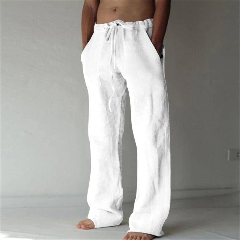 Teddy - Linen Blend Drawstring Trousers