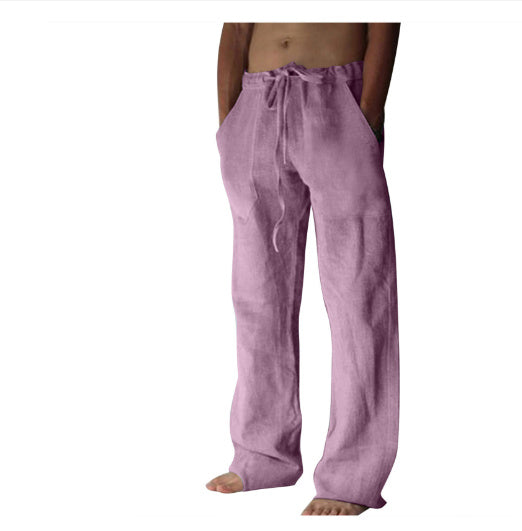 Teddy - Linen Blend Drawstring Trousers