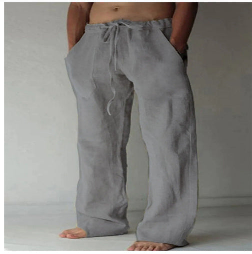 Teddy - Linen Blend Drawstring Trousers