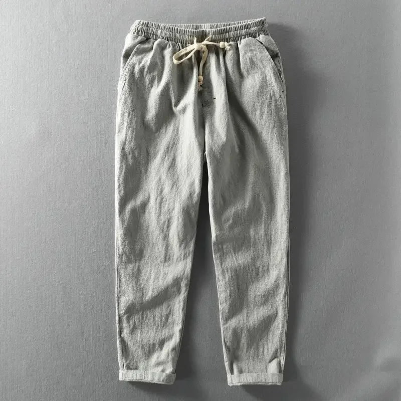 Byron - Lightweight Drawstring Summer Trousers