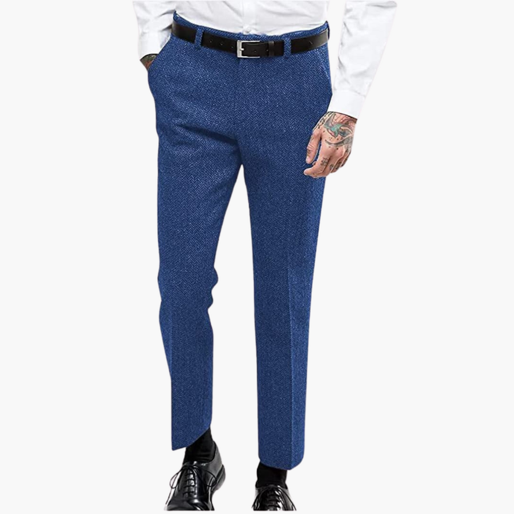 Barnaby - Vintage Flecked Straight Leg Trousers