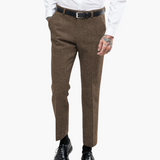 Barnaby - Vintage Flecked Straight Leg Trousers