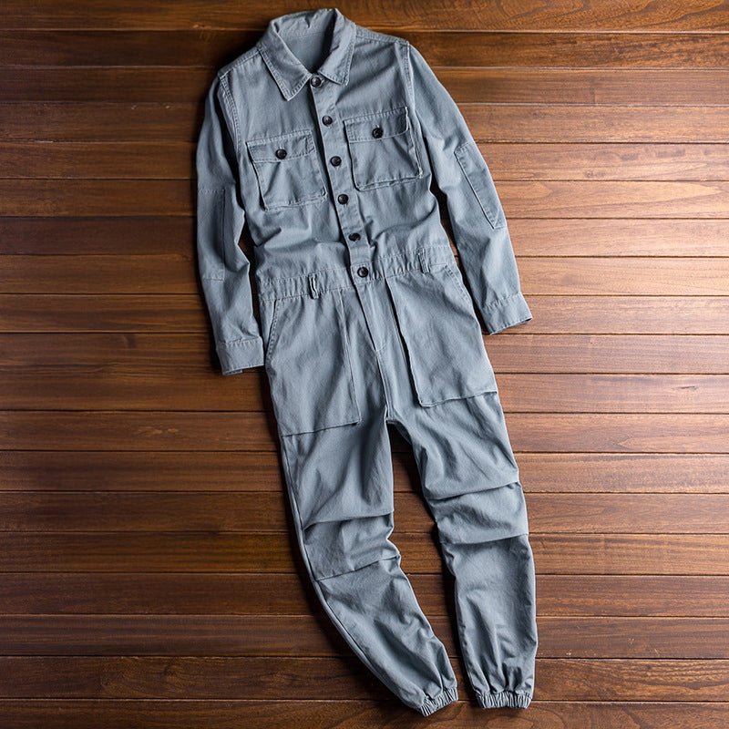 Hollis - Button Front Workwear Jumpsuit