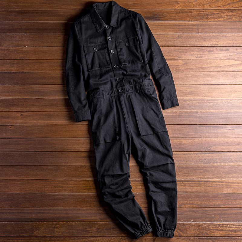 Hollis - Button Front Workwear Jumpsuit