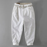 Griffin - Loose Fit Rope Belt Trousers