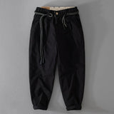 Griffin - Loose Fit Rope Belt Trousers