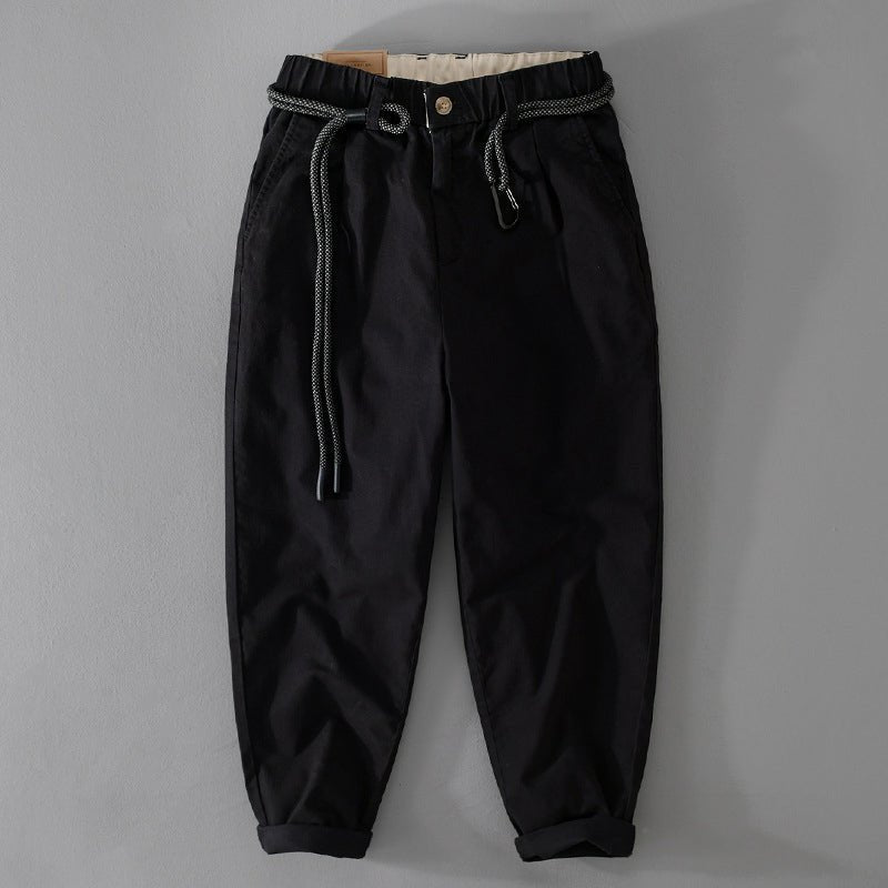 Griffin - Loose Fit Rope Belt Trousers