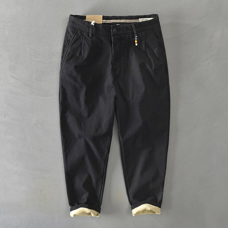 Frederic - Heavyweight Cotton Barrel Leg Trousers
