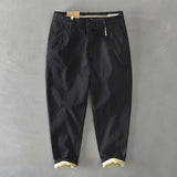 Frederic - Heavyweight Cotton Barrel Leg Trousers