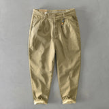 Frederic - Heavyweight Cotton Barrel Leg Trousers
