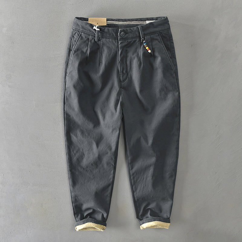 Frederic - Heavyweight Cotton Barrel Leg Trousers