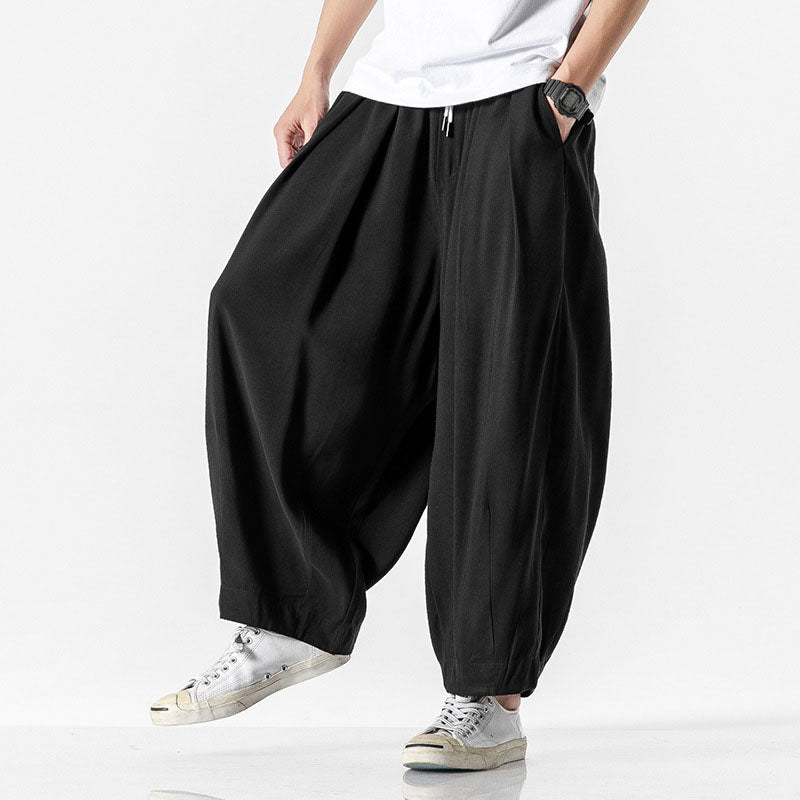 Loic - Balloon Leg Drawstring Trousers