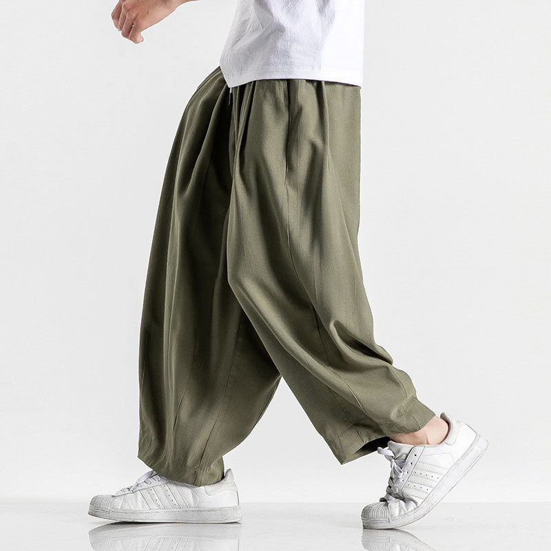 Loic - Balloon Leg Drawstring Trousers