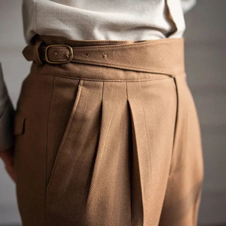 Jace - Front Pleat Straight Leg Trousers