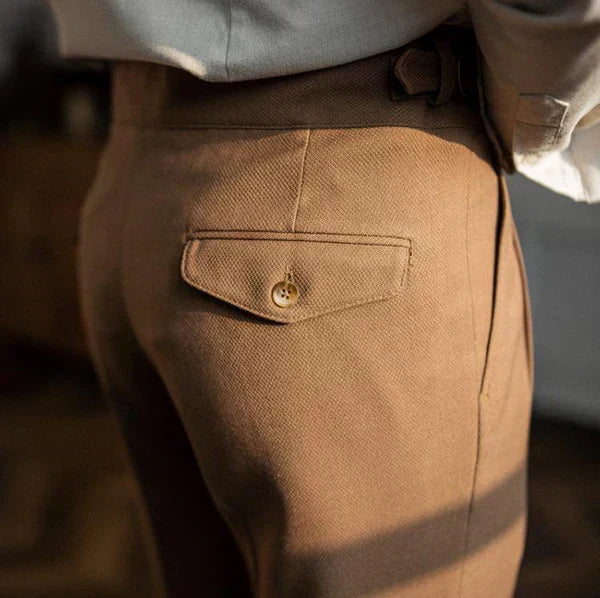 Jace - Front Pleat Straight Leg Trousers