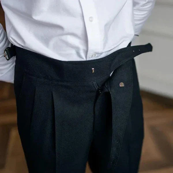 Jace - Front Pleat Straight Leg Trousers
