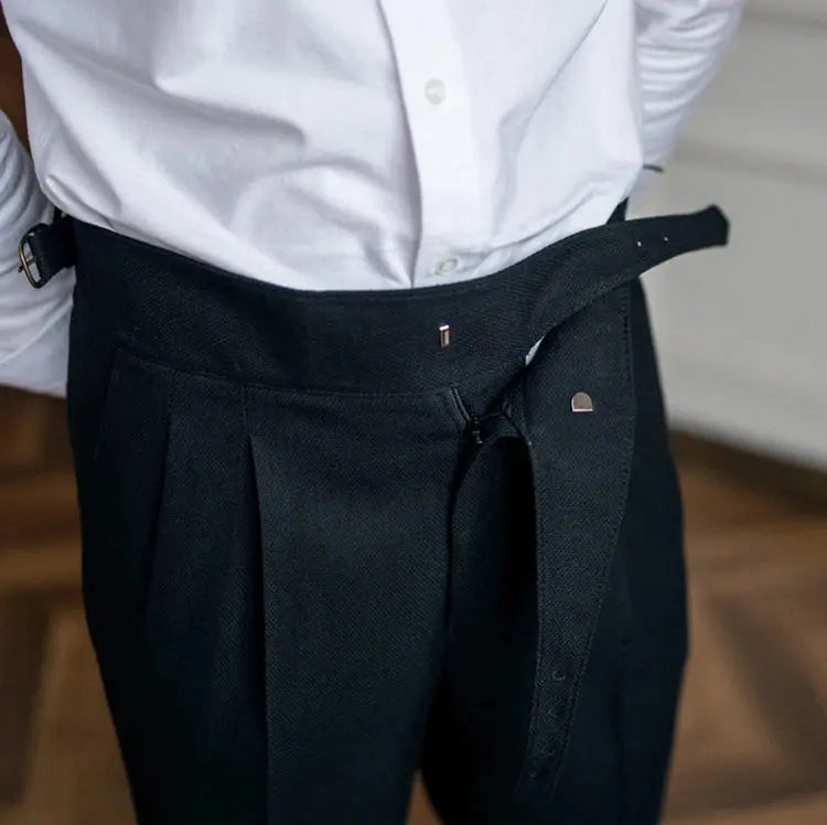 Jace - Front Pleat Straight Leg Trousers