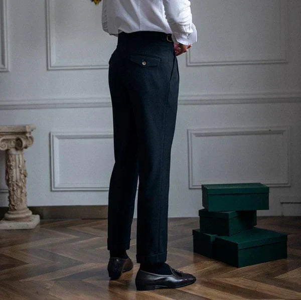 Jace - Front Pleat Straight Leg Trousers