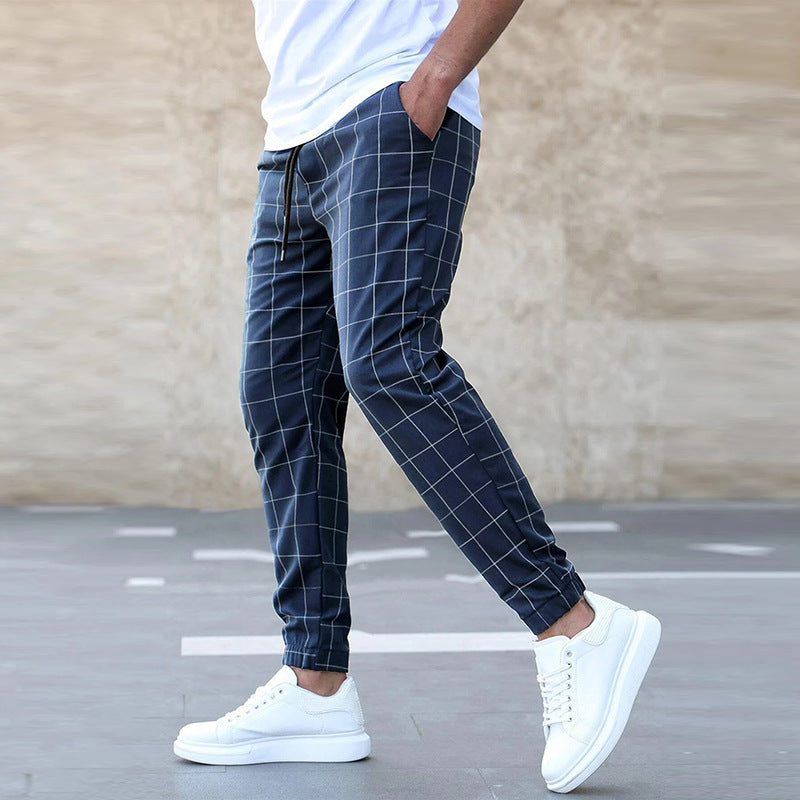 Kelvin - Checked Straight Leg Joggers