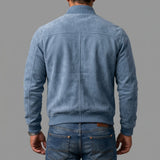 Forrest - Suede Stand Collar Bomber Jacket
