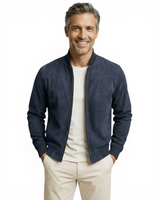 Brennan - Suede Zip Bomber Jacket