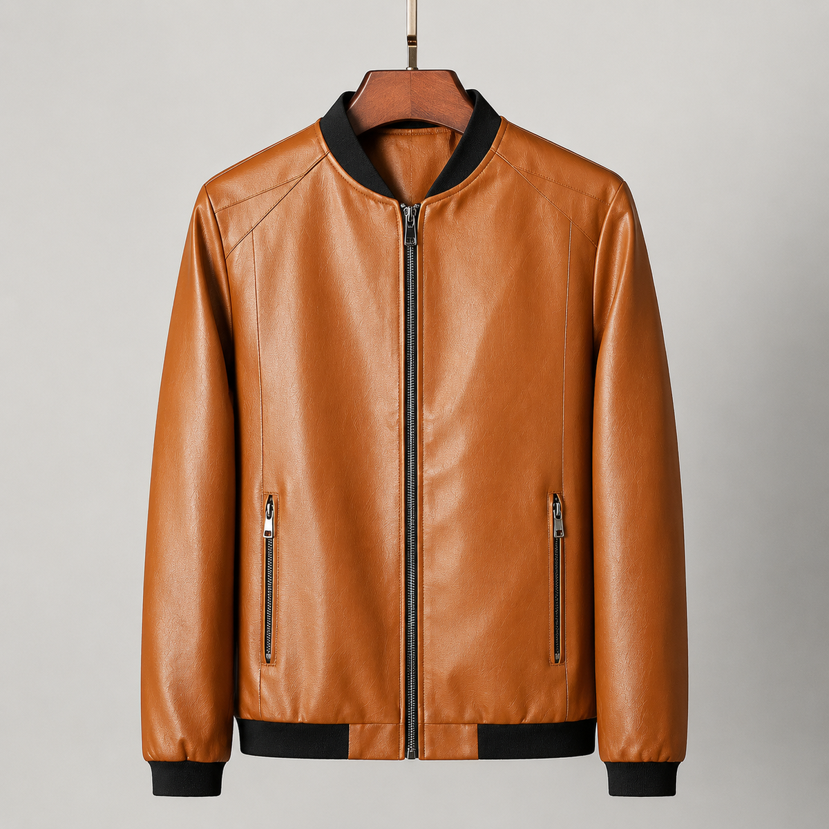 Odin - Smooth Leather Bomber Jacket