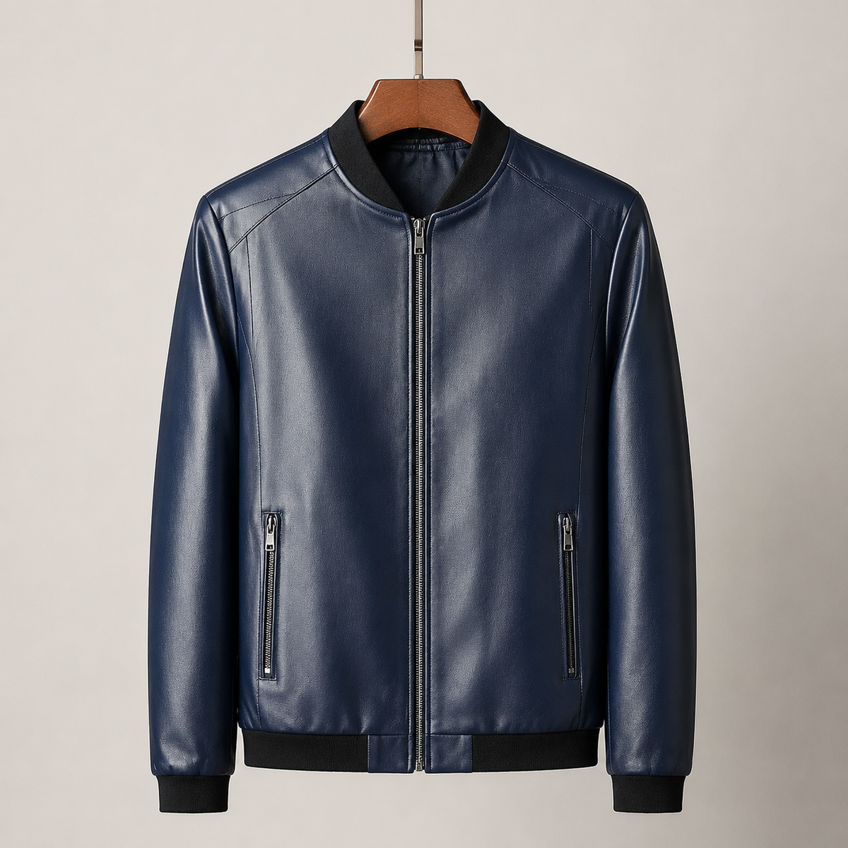 Odin - Smooth Leather Bomber Jacket