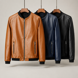 Odin - Smooth Leather Bomber Jacket