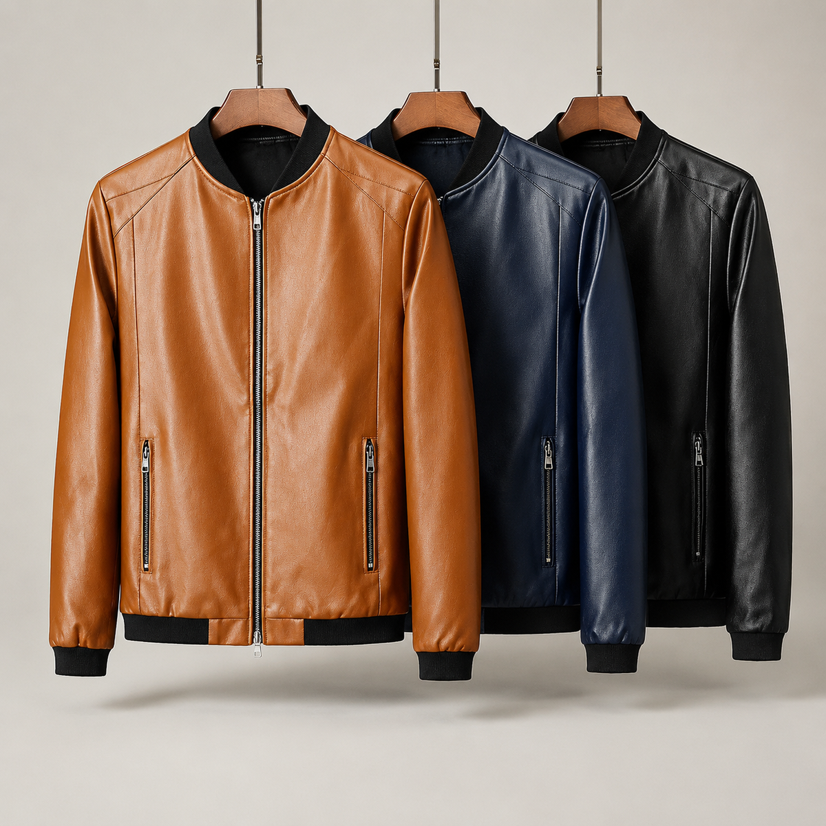 Odin - Smooth Leather Bomber Jacket