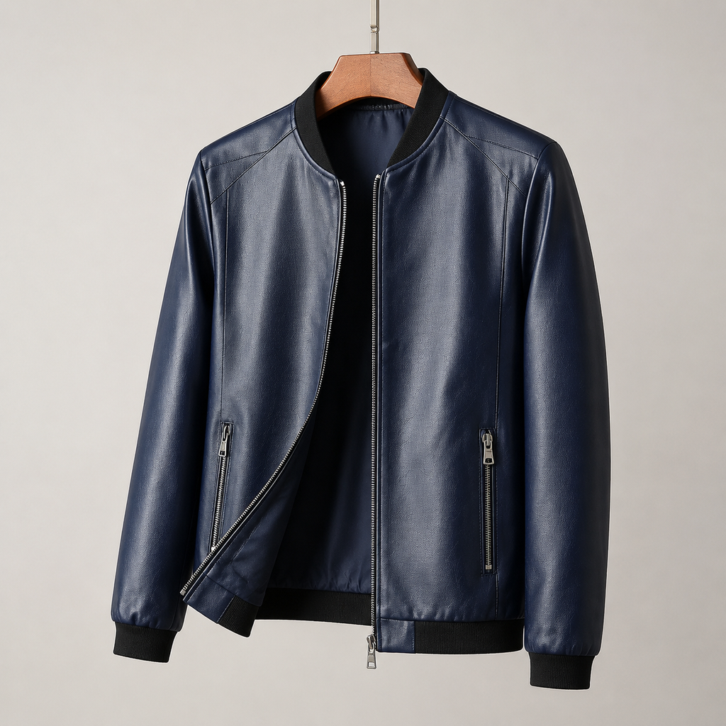 Odin - Smooth Leather Bomber Jacket