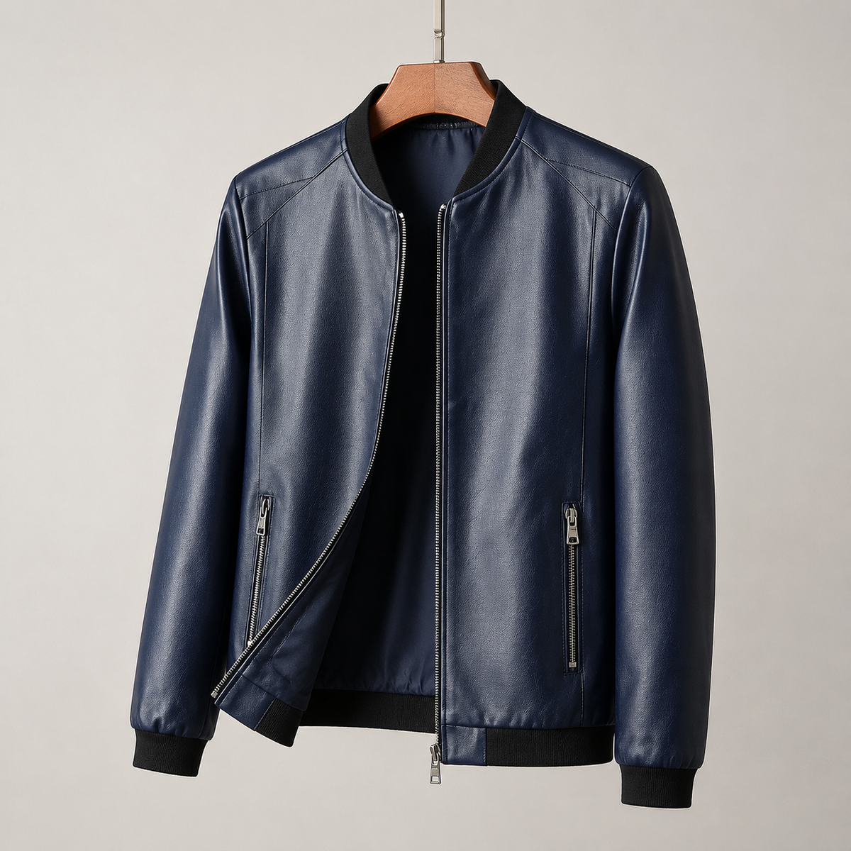 Odin - Smooth Leather Bomber Jacket