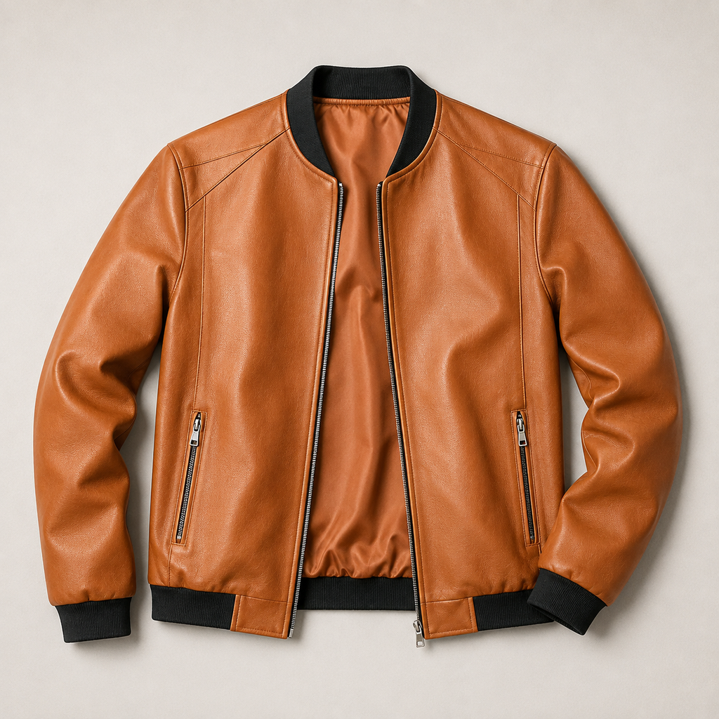 Odin - Smooth Leather Bomber Jacket