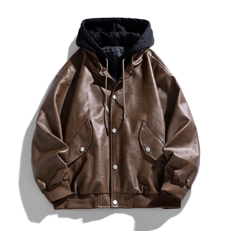 Marvelle Hooded Leather Bomber – photo 3