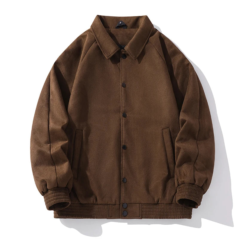 Streetwear Faux Suede Jacket for Men – photo 3