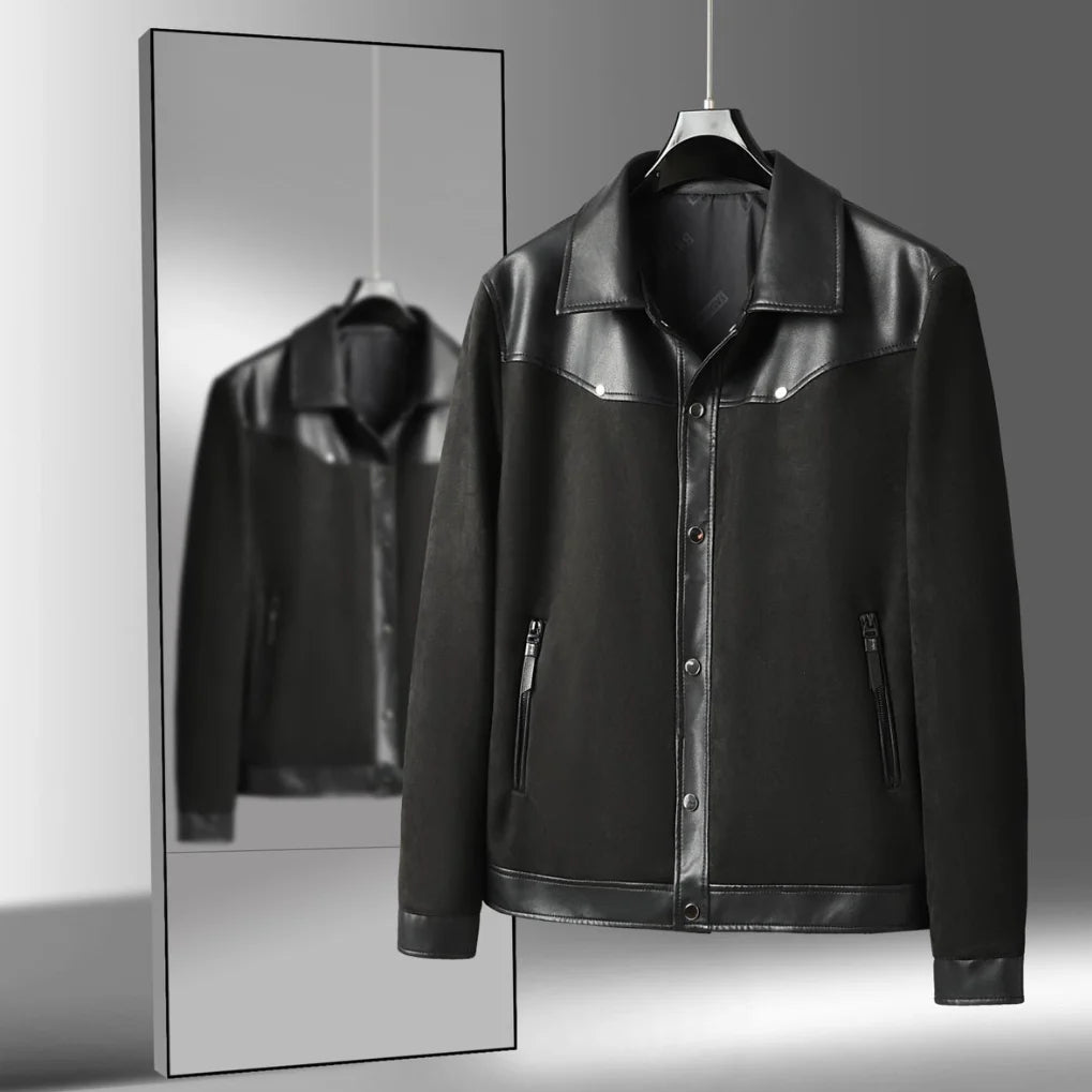Raventon Suede-Panel Leather Jacket – photo 1