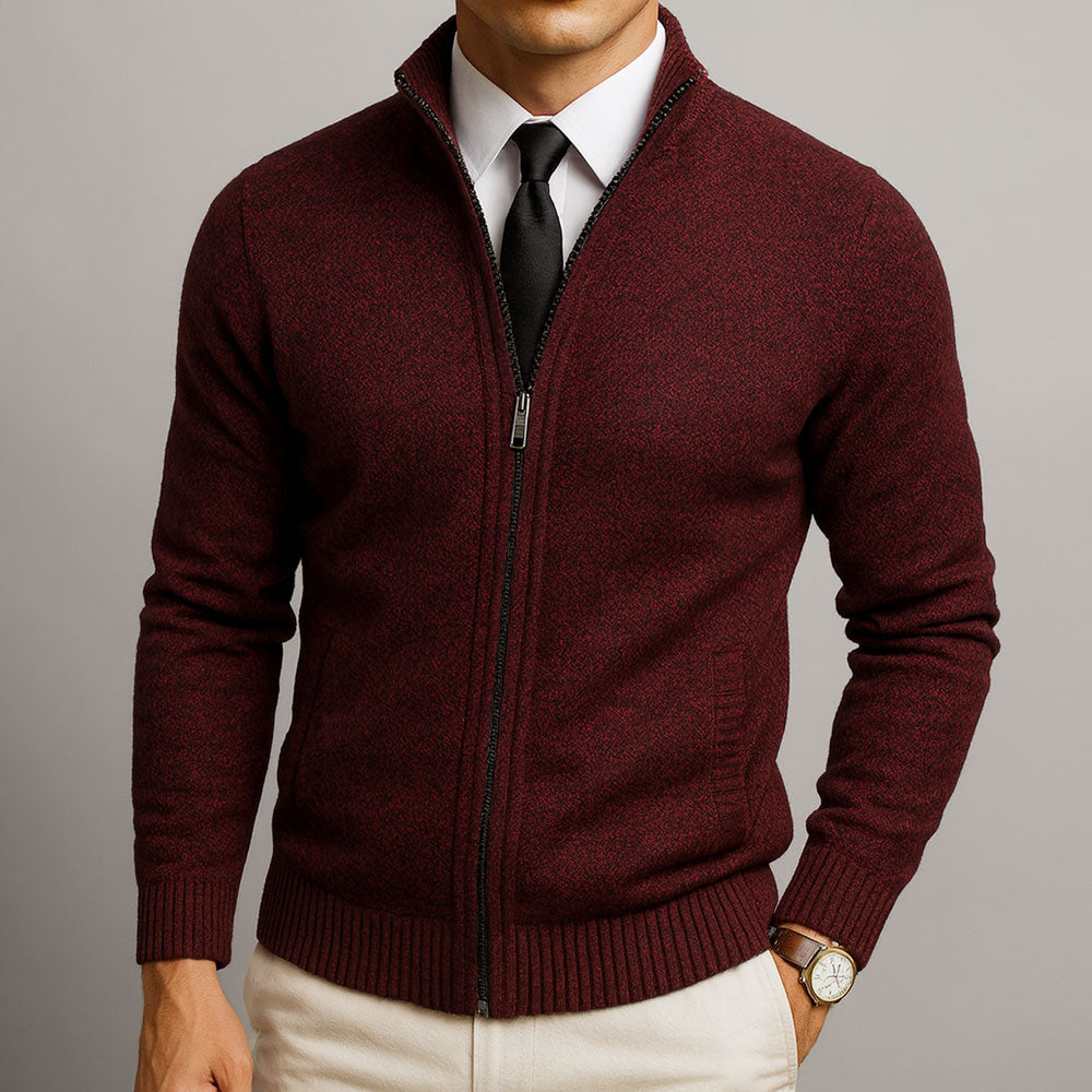 Douglas - Wool-Lined Knit Zip Cardigan – photo 4