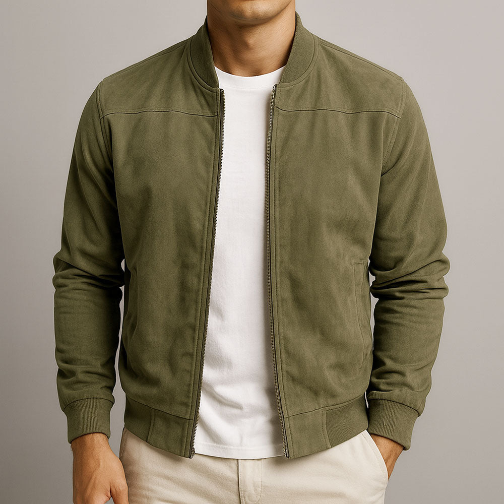 Jarvis - Suede Bomber Jacket – photo 4