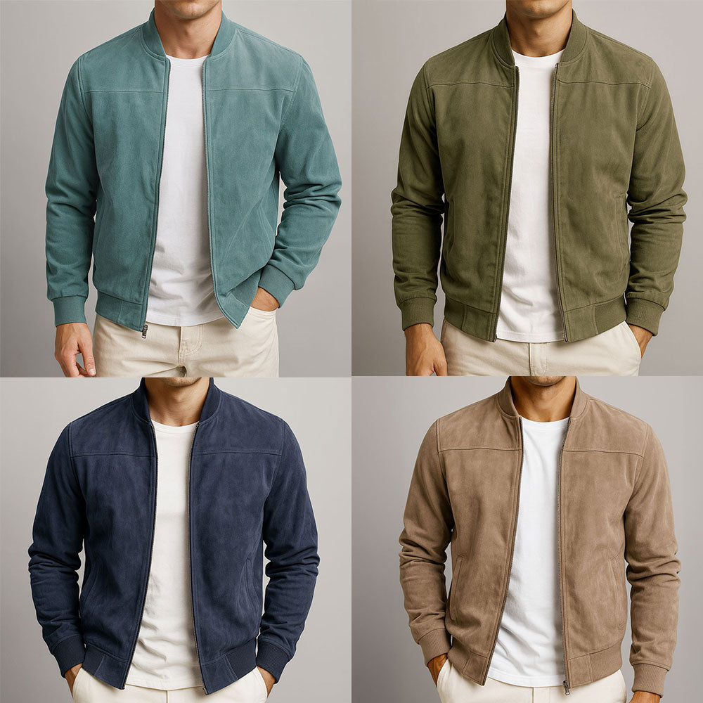 Jarvis - Suede Bomber Jacket – photo 7