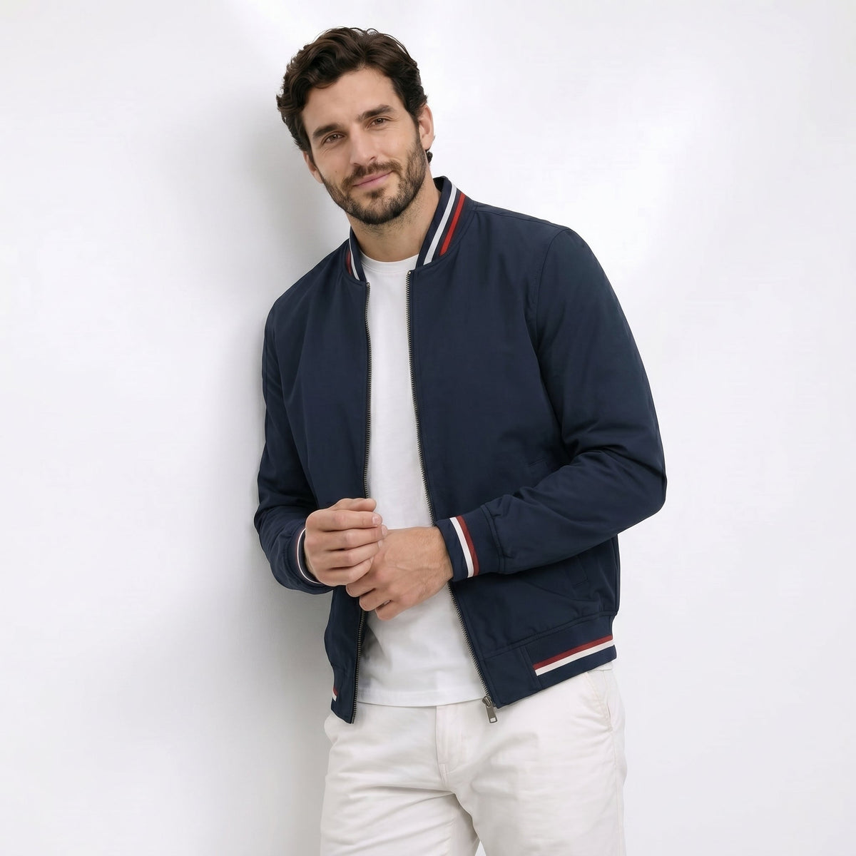Keith - Striped Collar Bomber Jacket – photo 1
