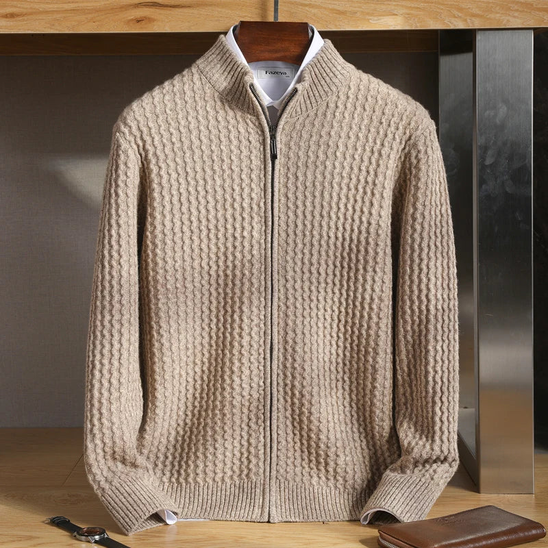 Aldous - Chunky Ribbed Zip Cardigan – photo 1